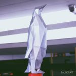 Origami Sculpture Diy Pdf Papercraft Penguin Low Poly Sculpture Diy Paper Etsy