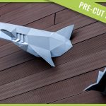 Origami Sculpture Diy Shark Papercraft Kit Papercraft Shark Paper Model Shark Diy Etsy