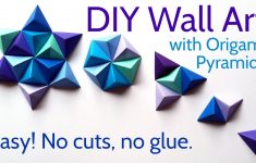 Origami Sculpture Tutorials Diy Paper Wall Art With Origami Pyramid Pixels Easy Tutorial And