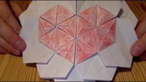 Origami Tessellations Hexagons Origami Tessellation Heart On Hexagons Youtube