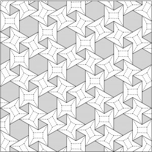 Origami Tessellations Pattern 3636 Waterbomb Flagstone Tessellation Crease Pattern Origami
