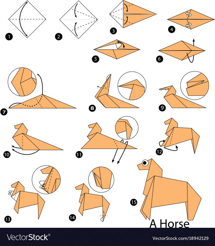 Origami Tutorial Animal Step Instructions How To Make Origami A Horse ...