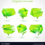 Origami Tutorial Geometric Geometrical Origami Template Royalty Free Vector Image