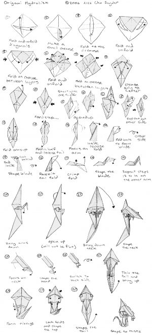 Origami Tutorial Step By Step Origami Hydralisk Instructions Axcho On Deviantart