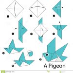 Origami Tutorial Step By Step Step Step Instructions How To Make Origami A Bird Stock