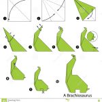 Origami Tutorial Step By Step Step Step Instructions How To Make Origami A Dinosaur Stock