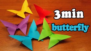 Paper Origami Easy How To Make An Easy Origami Butterfly In 3 Minutes Youtube