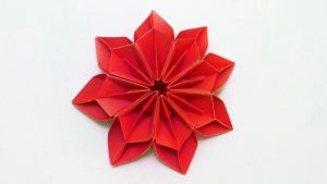 Paper Origami Flowers Eight Pointed Modular Paper Flower Decoracion Pinterest Easy