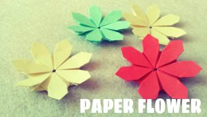 Paper Origami Flowers Paper Flower Tutorial Origami Easy Youtube