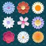 Paper Origami Flowers Paper Origami Flowers Set Vector Image Vector Artwork Of Signs