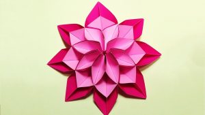 Paper Origami Flowers Unique Flower In Origami Style 3 Modifications Of Paper Flower For