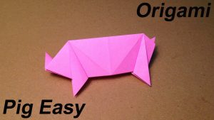 Paper Origami For Kids How To Make A Paper Animals Origami Pig Easy For Children Youtube
