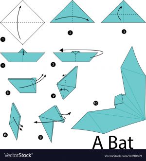 Paper Origami Step By Step Step Step Instructions How To Make Origami Vector Image