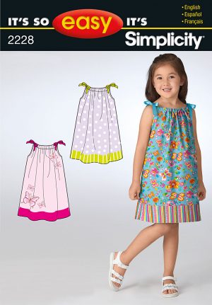 Pattern Sewing Easy Simplicity 2228 Its So Easy Childs Dresses