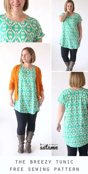 Pattern Sewing Easy The Breezy Tee Tunic Free Sewing Pattern Its Always Autumn