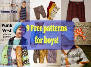 Pattern Sewing Kids Seemesew 9 Free Patterns For Boys