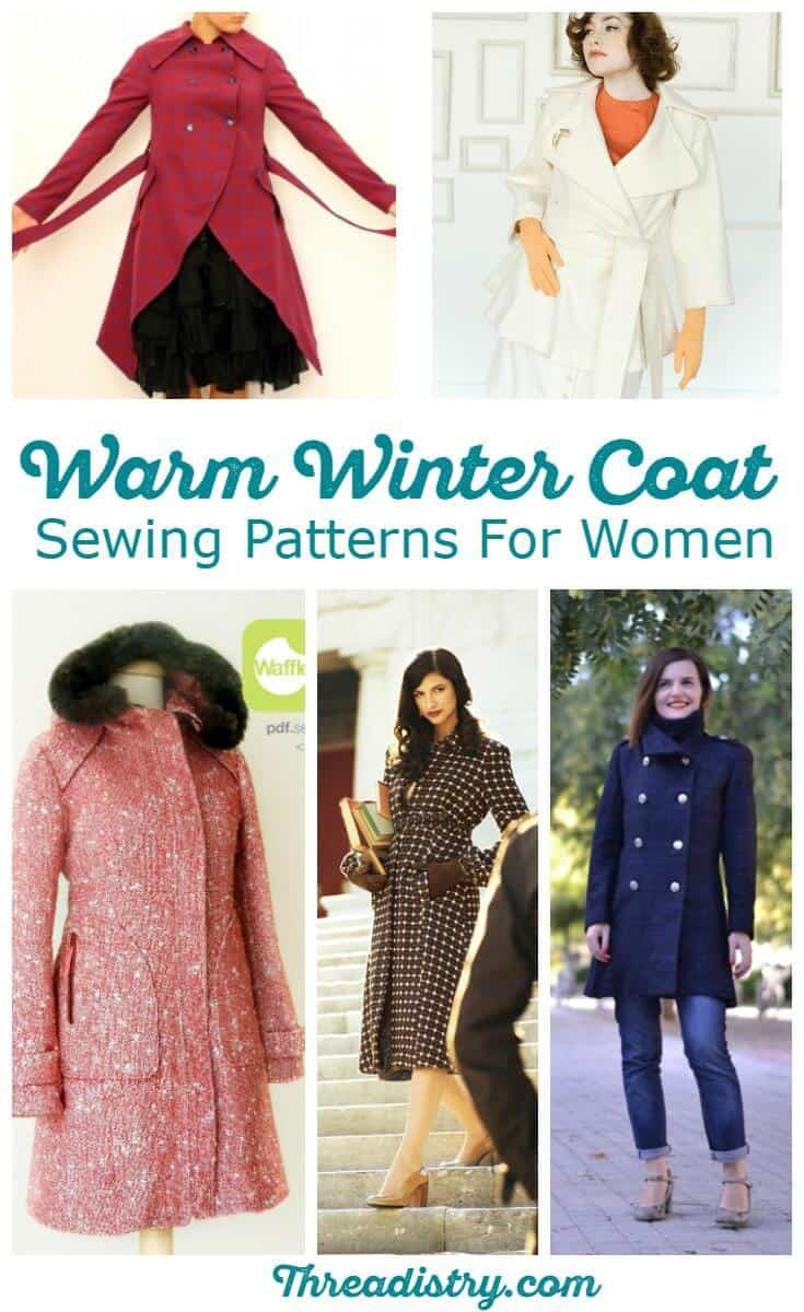 Pattern Sewing Women Brave The Cold With Wonderful Womens Winter Coat Sewing Patterns