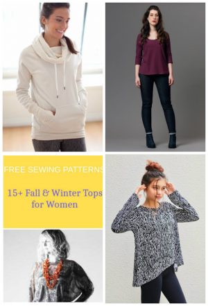 Pattern Sewing Women Free Sewing Patterns 15 Fall And Winter Tops Patterns For Women