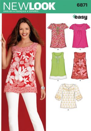 Pattern Sewing Women New Look 6871 Womens Top Sewing Pattern Sewing Pinterest