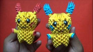 Pikachu Origami 3d Origami 3d Minun Y Pluslepokemon Youtube