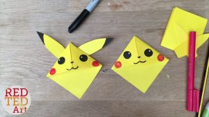 Pikachu Origami Easy Easy Pikachu Bookmark Corner Pokemon Go Origami Youtube