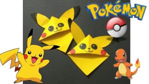Pikachu Origami Easy Easy Pikachu Bookmark Corner Pokemon Origami Paper Crafts