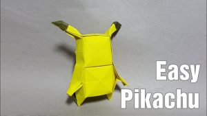 Pikachu Origami Easy Paper Pokemon Easy Origami Pikachu Tutorial Diy Henry Phm