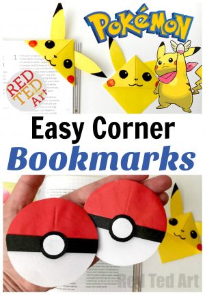 Pikachu Origami Easy Pikachu Bookmark Corner Pokemon Go Red Ted Arts Blog