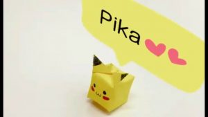 Pikachu Origami Pokemon Origami Pikachu Pokemon Tutorial Easy Paper Origami Instructions