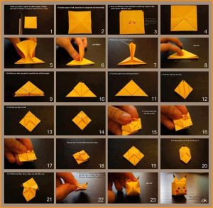 Pikachu Origami Tutorials Pikachu Origami Instructions Origami Pinterest Origami