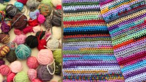 Scrapghan Crochet Afghans Easy Scrap Yarn Scarf Or Blanket Crochet Tutorial Youtube