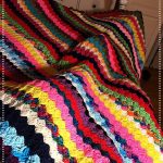 Scrapghan Crochet Afghans Scrapghan Done Crochet Sideways Shells In Stripes Afghans