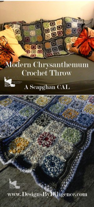 Scrapghan Crochet Free Pattern Scrap The Modern Chrysanthemum Throw Is A Free Crochet Pattern For A Throw