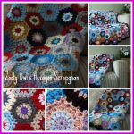 Scrapghan Crochet Granny Squares Hexagon Scrapghan Afghan Pinterest Crochet Crochet Bedspread