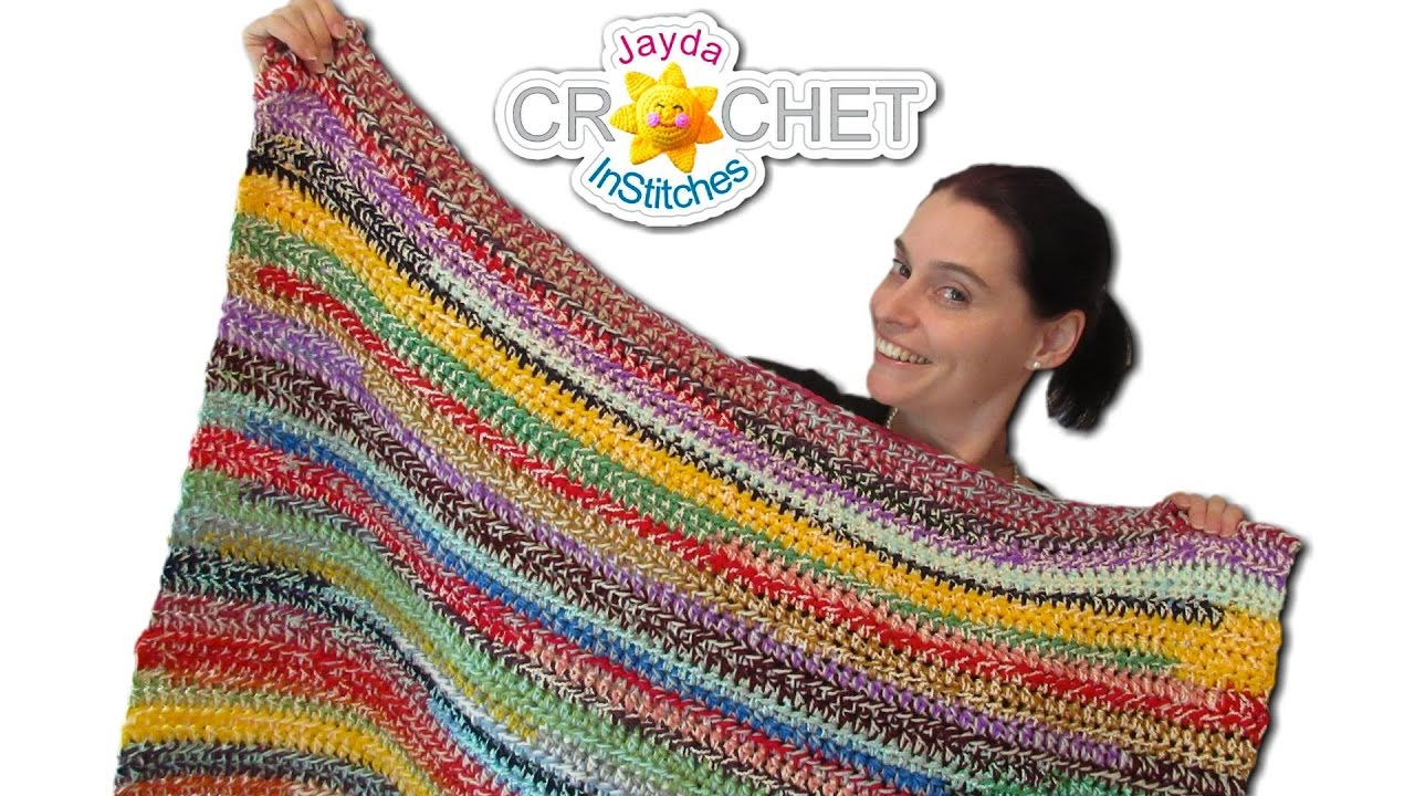 Scrapghan Crochet Projects  Easy Stash Buster Crochet Blanket 2 Style Scrapghan Youtube