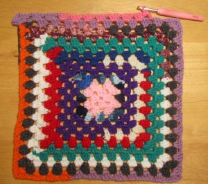 Scrapghan Crochet Projects  Granny Square Scrapghan 2015 Maple Heart Crafts