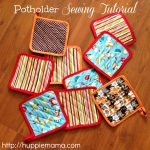 Sew Potholders Easy Potholder Sewing Tutorial Sewing Pinterest Sewing Sewing