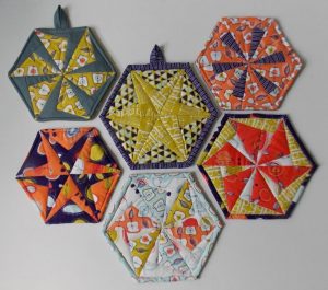Sew Potholders Free Pattern Hexagon Quilt Pattern For Trivets Coasters And Potholders