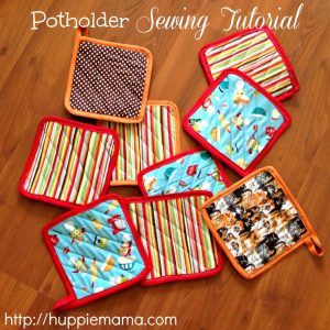 Sew Potholders Free Pattern Potholder Sewing Tutorial Our Potluck Family