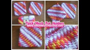 Sew Potholders Pot Holders Crocheted Pot Holders Thick Crochet Mesh Brick Stitch Stitch