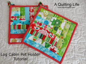 Sew Potholders Tutorials Log Cabin Pot Holder Tutorial A Quilting Life