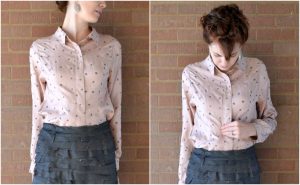 Sewing Darts In A Shirt Refashioned Polka Dot Shirt Heather Handmade