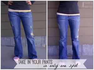 Sewing Darts In Jeans How To Take In Only Part Of Your Pants