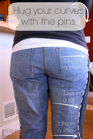 Sewing Darts In Jeans How To Take In Only Part Of Your Pants