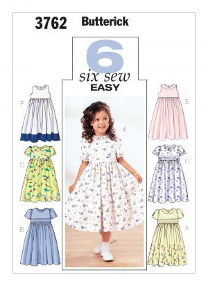 Sewing Patterns For Kids B3762 Butterick Patterns Childrens And Girls Empire Waist