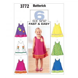 Sewing Patterns For Kids Butterick B3772 Toddlers Childrens Dress Pattern 010 Size 1 2 3