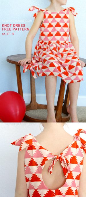 Sewing Patterns For Kids Knot Dress Free Pattern The Sewing Rabbit
