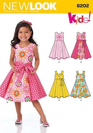Sewing Patterns For Kids New Look 6202 Childrens Dress