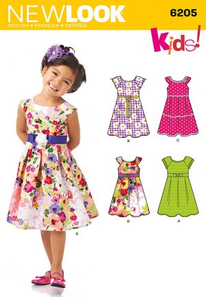 Sewing Patterns For Kids New Look 6205 Childrens Dress