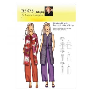 Sewing Patterns For Women Butterick B5473 Misseswomens Jacket Vest And Pants Pattern Size